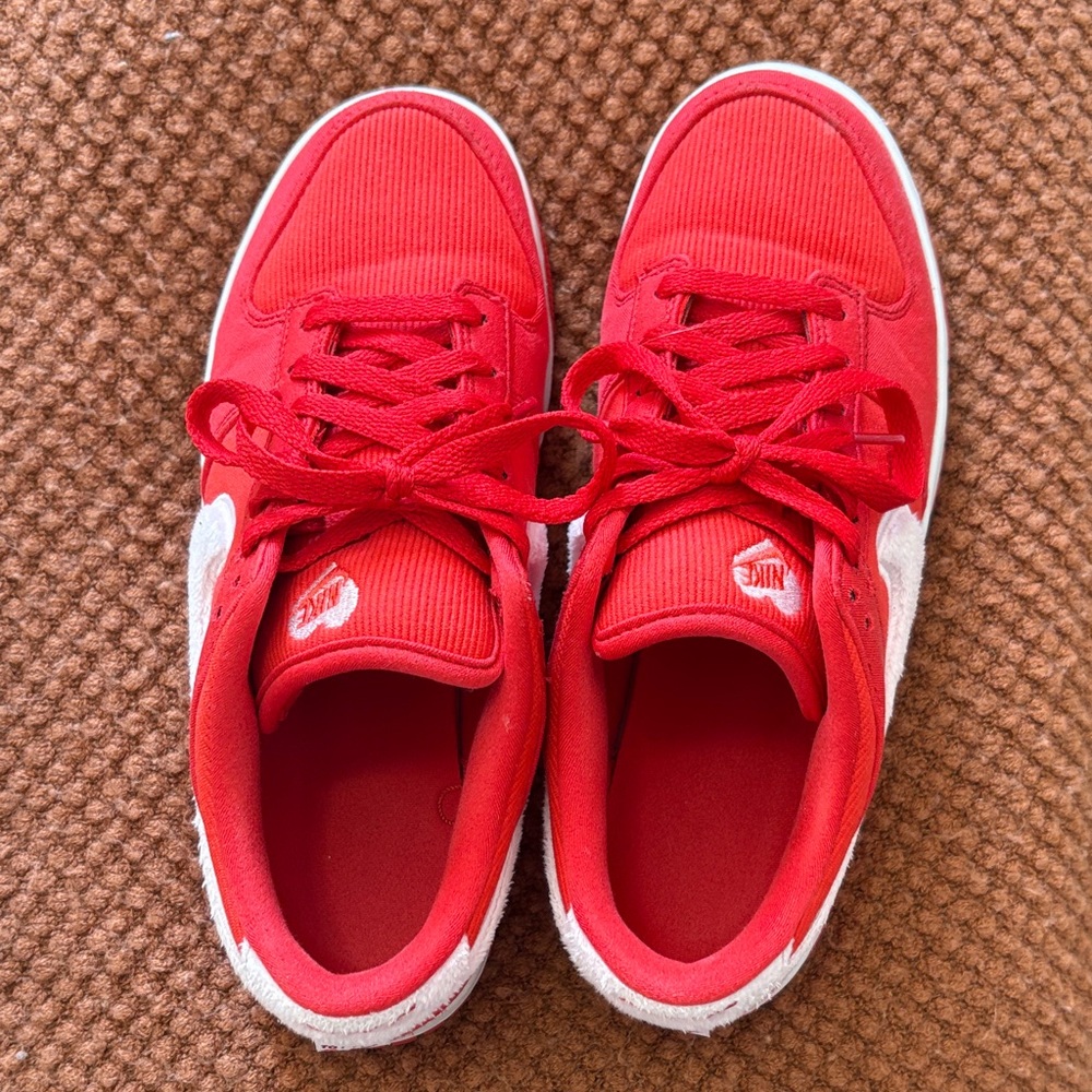 Nike limited edition red and pink dunks
